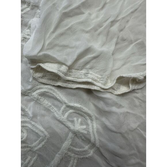 Johnny Was Ivory Tunic Top Blouse Rayon-No Size Tag-measures Like Large- - Picture 4 of 13